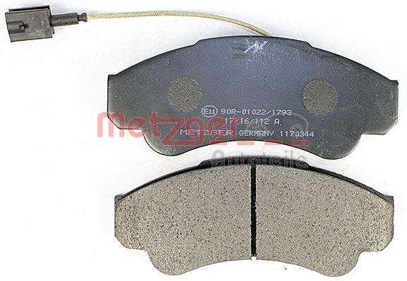 METZGER 1170344 Bremsbelagsatz, Scheibenbremse